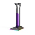Headsetställ med 2 USB-portar RGB headsethållare