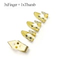 Miniatyrbild 2 av 5: 3 Fingerplockar + 1 Tummplock - Metall/Guld - Justerbara