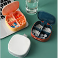 Miniatyrbild 5 av 5: 3 bärbara mini pillerorganisatörer - 4 fack - för på språng