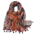 Geometrisk scarf med diamantmönster 180-85cm