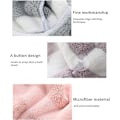 Miniatyrbild 1 av 5: Torkande Hårhuvor 2-pack (Rosa Grå & Vit Grå) Mikrofiber Hårhandduk