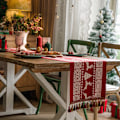 Miniatyrbillede 2 af 5: ##/Julebordløber dekoration, dug, 35*200cm, frynser##/