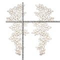 Miniatyrbild 4 av 5: ##/Par halsband i tyg fodrat med organdi - vitt, för sömnad,##/