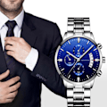 Miniatyrbillede 4 af 6: ##/Kvarts ur mænds ur chronograph mænds vandtæt analogt armbåndsur##/