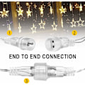 Miniatyrbillede 4 af 5: Gardinslys med 12 stjerner 138 LED/2M Vægslys Vindue Lys Indendørs Lys