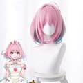 30 cm/12 tum Medium Rak Peruk för Män (Rosa)