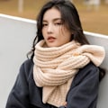 Miniatyrbilde 3 av 5: ##/Solid farget strikket ull varm skjerf 20x160cm##/