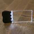 Miniatyrbillede 4 af 5: LED Lys 2X Stor Rektangulær Håndholdt Forstørrelsesglas Læsning