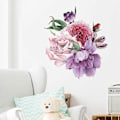 Miniatyrbillede 4 af 5: Vægsticker Multifunktionel Stor Pæonblomstermønster PVC Bærbar Rumsticker til Soveværelse 3