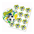 Miniatyrbild 4 av 5: ##/40 st Fotbollsstickers Barnkalas Tårta Dekoration Runda Skivor med Små Fotbollar 3cm 3 Stilar Slumpmässigt##/