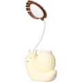 Miniatyrbillede 2 af 5: LED Skrivebordslampe med Penneholder Tegneserie Dyr Snegl Multifunktionel
