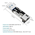 Miniatyrbillede 5 af 5: For MKS EMMC-ADAPTER V2 USB 3.0 Kortlæser til MKS EMMC Modul Micro-SD TF Kort MKS Pi MKS SKIPR