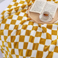 Miniatyrbillede 3 af 5: ##/Gul Blød Plaid Flanel Sofa Plaid Blød (70x100 cm)##/