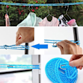Miniatyrbilde 3 av 5: 3-delt sett, vindtett klesline, nylon klesline, bærbar