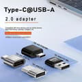 Pikkukuva 2 / 5: Puhelinsovitin Type-C - USB-A 2.0 480Mbps Nopea tiedonsiirto Monitoiminen lataussovitin C