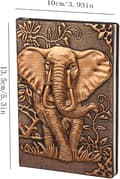 Miniatyrbillede 2 af 6: Lille Vintage Læder Notesbog A6, Hardcover Journal Dagbog Lomme