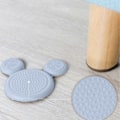 Miniatyrbillede 4 af 5: 4/8 stk. Skridsikre måtter Skridsikker anti-seismisk letbetjent rund skridsikker overfladegrebspuder til trægulv 60 mm
