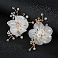 Miniatyrbilde 2 av 4: 1 Par Krystall Rhinestone Perle Sko Klipp Brudesko Spenner D