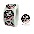 Miniatyrbilde 2 av 2: 3X500 stk juleklistremerkerull?etiketter svart rose takk for baking dessert&