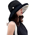 Miniatyrbillede 1 af 5: ##/Mesh Solhatte til Kvinder  UPF UV Beskyttelse  Pakbar  Bred Skygge  Hakesnor##/