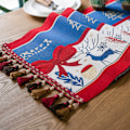 Miniatyrbillede 5 af 5: ##/Julebordflag med frynser, dug, 35*220cm##/