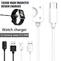 Miniatyrbillede 2 af 5: Magnetisk Oplader Effektiv Stabil Opladning Flere Beskyttelsesfunktioner Opladerkabel Smart Band Base Oplader Adapter Kompatibel med Samsung Fit3 R390 Black 55CM Type C
