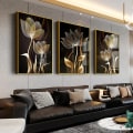 Miniatyrbild 5 av 5: ##/Dekorativ målning för vardagsrum 30*40*3-Blomma, Hotell bakre rum d##/