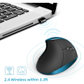 Miniatyrbillede 3 af 4: Trådløs 2.4G Ergonomisk Vertikal Mus sort