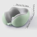 Miniatyrbild 3 av 4: Nackkudde Memory Foam U-formad Resekudde Bekväm 360° Nackstödskudde (Grå Vit)
