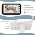 Miniatyrbillede 3 af 5: ABM100 Babyalarm med infrarød nattesyn og tovejslyd