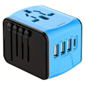 Miniatyrbild 1 av 4: Universal Reseadapter Internationell Strömadapter blå