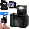 Miniatyrbillede 1 af 5: Digitalkamera 1080P Kompakt Digitalkamera 1,4 Tommer LCD-skærm Sort
