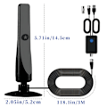 Miniatyrbilde 5 av 5: Vertikal sugekoppantenne HDTV HD DVB-T2 digital TV-antenne bakkenett