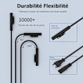 Pikkukuva 2 / 5: 65W 15V 4A Laturi Microsoft Surface Pro 8/7/6/5/4/3/X:lle, Laturi USB-portilla