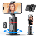 Miniatyrbillede 1 af 5: 360° Smart Face Body Tracking Selfie Telefonholder Uden App Til Tik Tok, Vlog, Live Broadcast