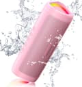 Bærbar Trådløs Bluetooth Høyttaler Ipx5 Vanntett, Opptil 20 Timer Batteritid Rosa