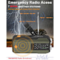 Miniatyrbild 2 av 5: Nödhandvevradio med 3 LED-ficklampor, lämplig för inomhus- och utomhuscamping Armégren