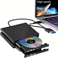 Miniatyrbilde 1 av 5: Ekstern CD/DVD-stasjon for bærbar PC, USB 3.0, bærbar RW optisk stasjon/DVD-spiller