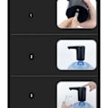 Miniatyrbild 2 av 5: Portabel elektrisk vattendispenser automatisk dricksvatten med USB-laddning (svart)