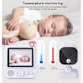 Miniatyrbillede 3 af 5: AMB900 Babyalarm 720P HD 2,8-tommers Skærm Tovejs Stemme Intercom Nattesyn Infrarød