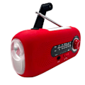 Miniatyrbild 1 av 4: Nödradio med solceller och vev 2000mAh Portabel AM/FM-radio /röd
