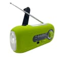 Nødvejrradio med håndsving og 2000mAh backup batteri Grøn