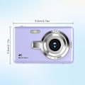 Miniatyrbillede 4 af 5: Digitalt Kamera Farve HD Digitalkamera Med 2,4 Tommer Ips Skærm Autofokus Lilla
