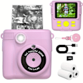 Miniatyrbillede 1 af 5: Digitalkamera til børn, instant print kamera 32Gb pink