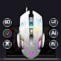 Miniatyrbild 2 av 4: x7 Trådbunden Gamingmus USB rgb Gamingmus - svart