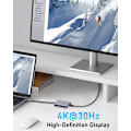 Miniatyrbillede 2 af 5: 3-i-1 Type-C til HDMI dockingstation Adapter USB 3.0 Hub 4K Video- og Lydkonverter med PD 100W Hurtig Opladning