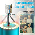 Miniatyrbillede 2 af 4: 360° Roterende Selfie Stick i Aluminiumlegering 185 cm og Tripod med Dobbelt Fjernbetjening