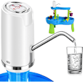Miniatyrbillede 1 af 5: 5 gallon (ca. 5 liter) vandpumpe til flasker, USB-genopladelig pumpe (hvid)