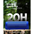 Miniatyrbild 3 av 5: Portabel Trådlös Bluetooth-högtalare Ipx5 Vattentät, Upp Till 20 Timmar Batteritid Blå