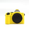 Etui til Nikon Z50II Litchi-tekstureret silikone kamera tilbehør (yellow)